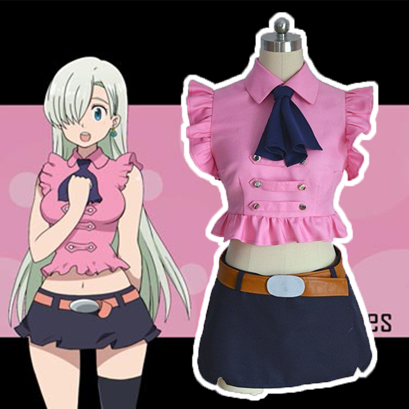 Comic Anime The Seven Deadly Sins Cosplay Costumes Elizabeth Liones Cosplay Costume Women Girls Cosplay Clothes Cartoon Skirt