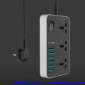 16A Smart Power Socket Strip 6 USB port 3 Universal 3000W AC Wall Outlet Sockets Big Plug Extension Patch Board for Phone Home