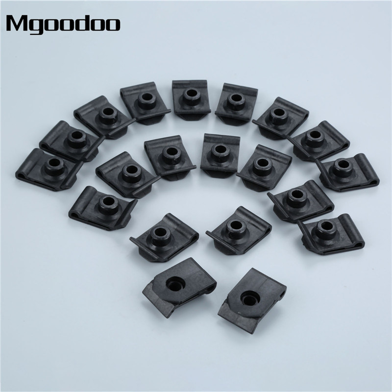 Mgoodoo 20Pcs 90179-05060 U Nut #10 Screw Grommet Clip Nylon Nut Screw Grommet Fender Liner Retainer Clip For Toyota Lexus