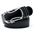 Automatic Buckle Genuine Leather Belt Men's Black Cow Leather Belts for Men Business Male Designer Automatic Buckle Wholesale