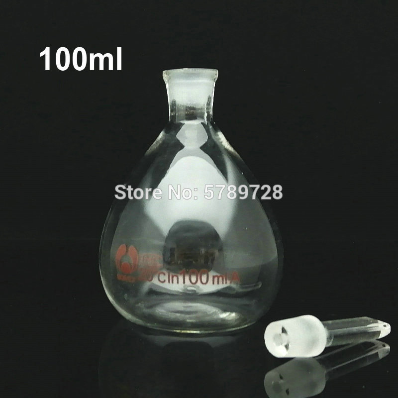 1pc Lab 5ml 10ml 25ml 50ml 100ml Glass Pycnometer Ball-Shape Gravity Bottle Pcknometer Laboratory Equipment Glassware