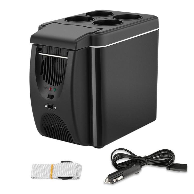 Dual-Use 6L Home Car Use Refrigerators Ultra Quiet Low Noise Car Mini Refrigerators Freezer Cooling Heating Box Fridge