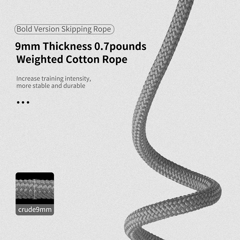 TMT Weighted Jump Rope with Adjustable 9mm Wear Resisting Thick Skipping Aluminium Alloy Speed Crossfit Workout Fitness Training