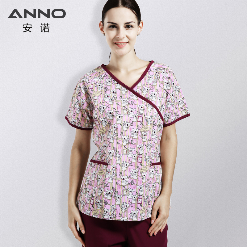 ANNO Adjustable Waist Hospital Staff Scrubs Body Nursing Uniform Women Female Dental Clinic Supply Nurse Work Uniforms Slim Fit