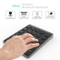 AVATTO Rechargeable Bluetooth Wireless Financial Accounting Numeric Keypad Keyboard, Aluminum Number Pad for Laptop PC MacBook