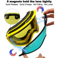 LOCLE Magnetic Ski Goggles 2 in 1 Anti-fog UV400 Skiing Eyewear Men Women Ski Snowboard Goggles Ski Glasses Men Women Ski Mask