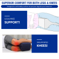 Pregnancy Body Memory Foam Pillow for Orthopedic Knee Leg Wedge Pillow Cushion for Side Sleeper Sciatica Relief Sleeping