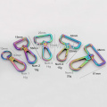 Nolvo World 10-50pcs 13-19-25-32-38mm NEW Rainbow trigger snap hook metal swivel clasp lobster claws swivel hooks wholesale