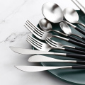 Black Silver Cutlery Set Noble Kitchen Tableware Restaurant Upscale Western Tableware Steak Knife Fork Coffee Spoon Teaspoon
