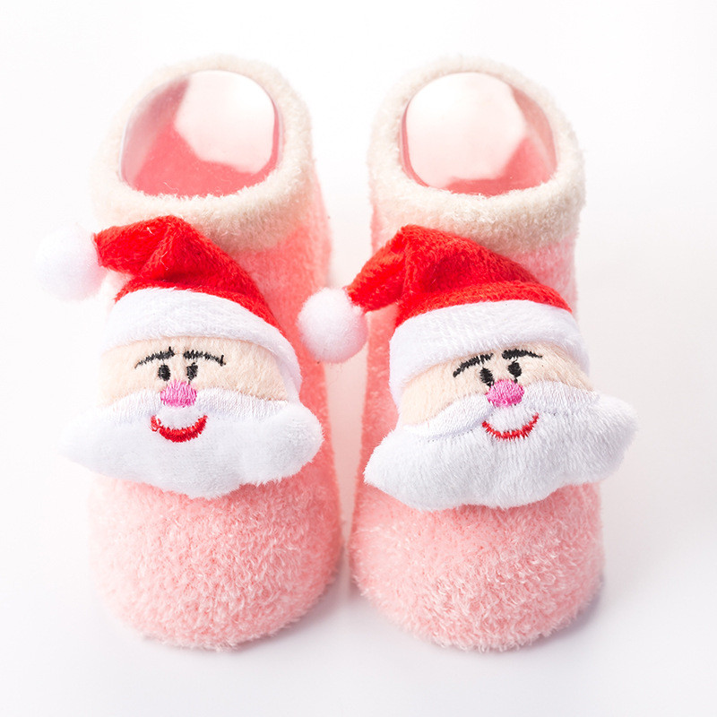 Lawadka Baby Socks Christmas Anti Slip Short Socks for Baby Newborn Winter Warm Infant Cartoon Girls Boys Socks for Babies