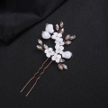 Wedding Headdress Silver Rose gold Rhinestone Hair Accessories Elegant Women Ornaments Flower Hair Pin Bridal Headwear