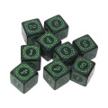10Pcs D6 Polyhedral Dice Square Edged Numbers 6 Sided Dices Beads Table Board