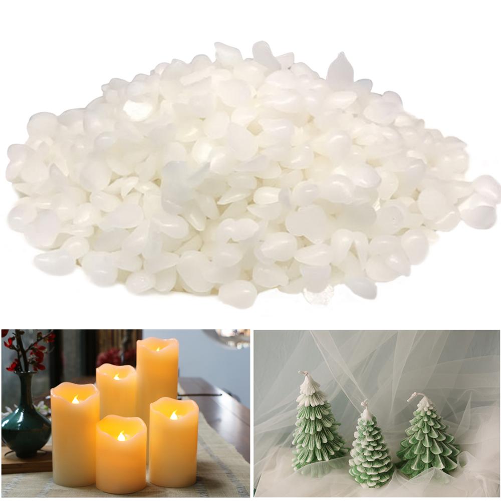 100% 500g Natural Pure Paraffin Wax DIY Candle Making Supplies Smokeless Waxed Candles Wicks Raw Material Handmade Gift