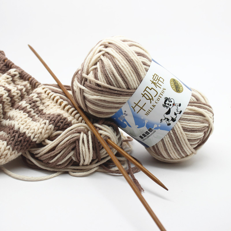 High Quality Crochet Yarn For Knitting Milk Cotton Knit Yarn Soft Warm Knitted Line Threads Handmade (46-50) Grams