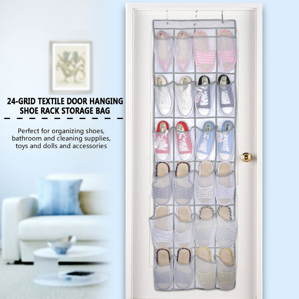26 Pockets PVC Anti-dust Shoe Rack Folding Waterproof Shoes Storage Organizer Hanging Zapatero