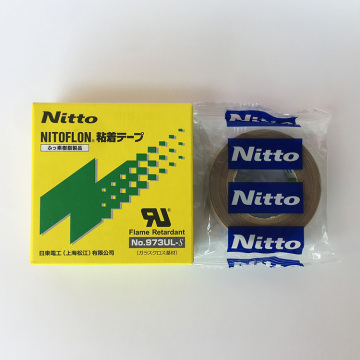 10 pcs High temperature resistant adhesive T0.13mm*W25mm*L10m Japan NITTO Tape NITOFLON Waterproof Electrical tape NO.973ul-S