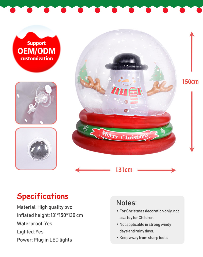 High cost performance inflatable Christmas crystal ball