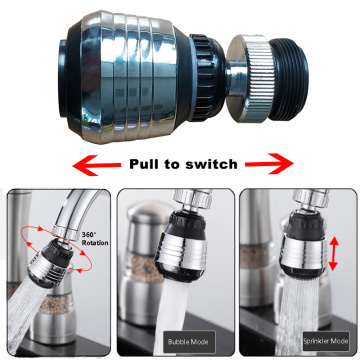 ZhangJi 360° Rotating Water Saving Tap Connector Dual Mode Kitchen Faucet Aerator Diffuser Bubbler Filter Shower Head Nozzle