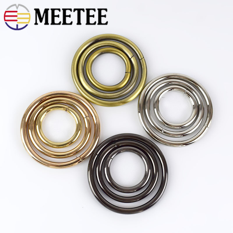 5/10pcs Meetee 16-50mm Metal D O Rings Buckles Dog Collar Clasp Clips Buckle Bag Strap Belt Clothes Hat Parts Accessories H2-1