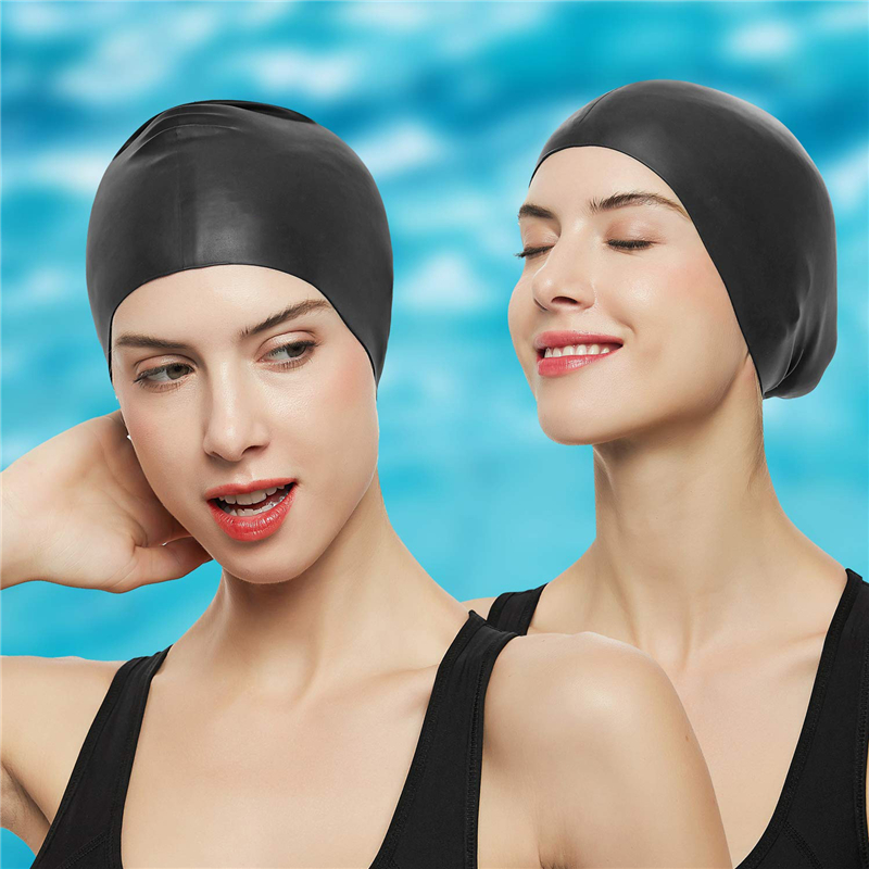 Silicone Swimming Cap Swim Pool Hat for Long Hair Waterproof Swim Caps Unisex Diving Hood Hat