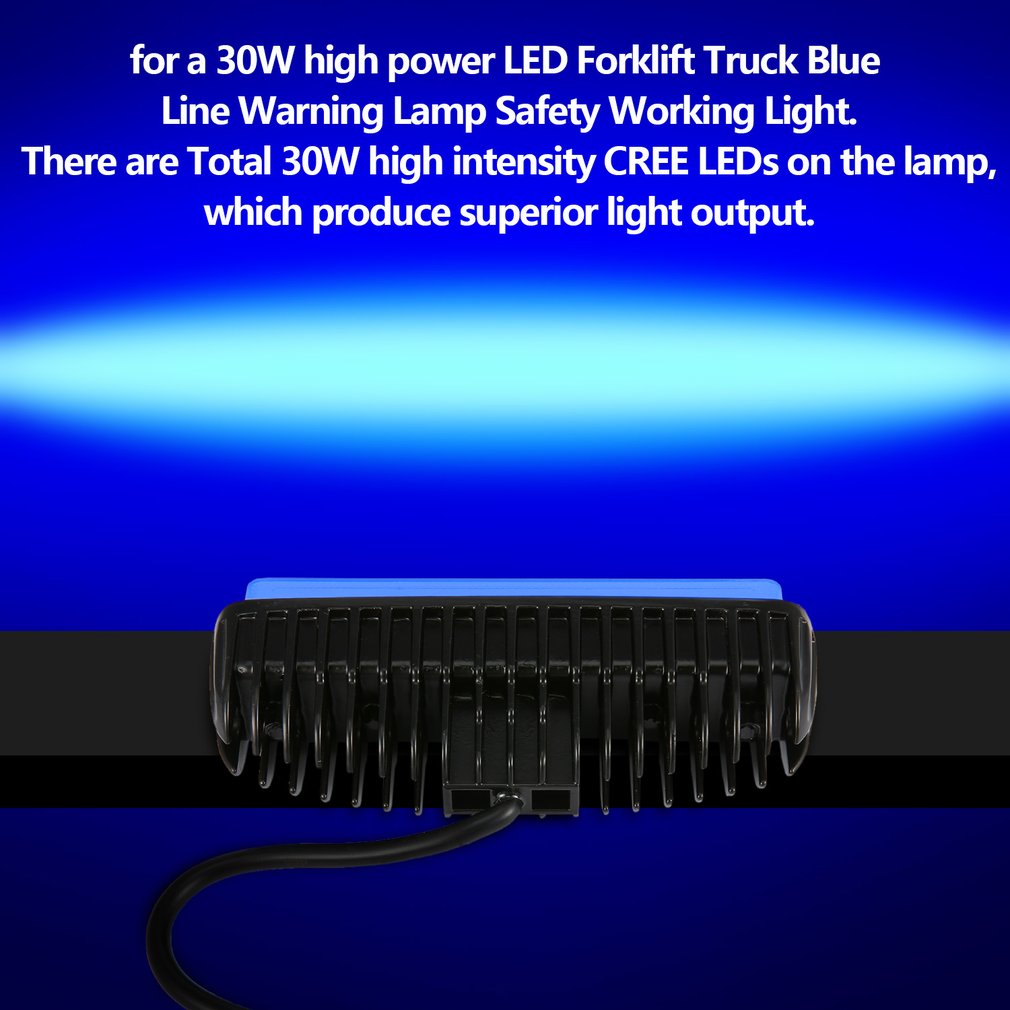 1 Set 30W LED Forklift Truck Blue/red Light Warning Lamp Safety Working Light 10-80V IP68 VTX-R18W1