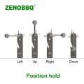 ZENOBBQ Manual BBQ Spit Rotisserie Rotating Grill Length Adjustable Outdoor Camping Equipment Roaster Accessories Chicken Fork