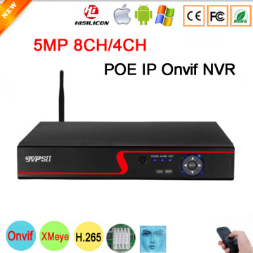 Red Panel Hi3536D Xmeye Audio 5MP 8CH 8 Channel H.265+ Face Detection 48V POE Onvif WIFI CCTV DVR NVR Network Video Recorder