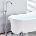 Quyanre Chrome Bathtub Shower Faucet Floor Standing Bath Tub Spout Shower Single Handle Mixer Tap Bathroom Shower Faucet Mixer