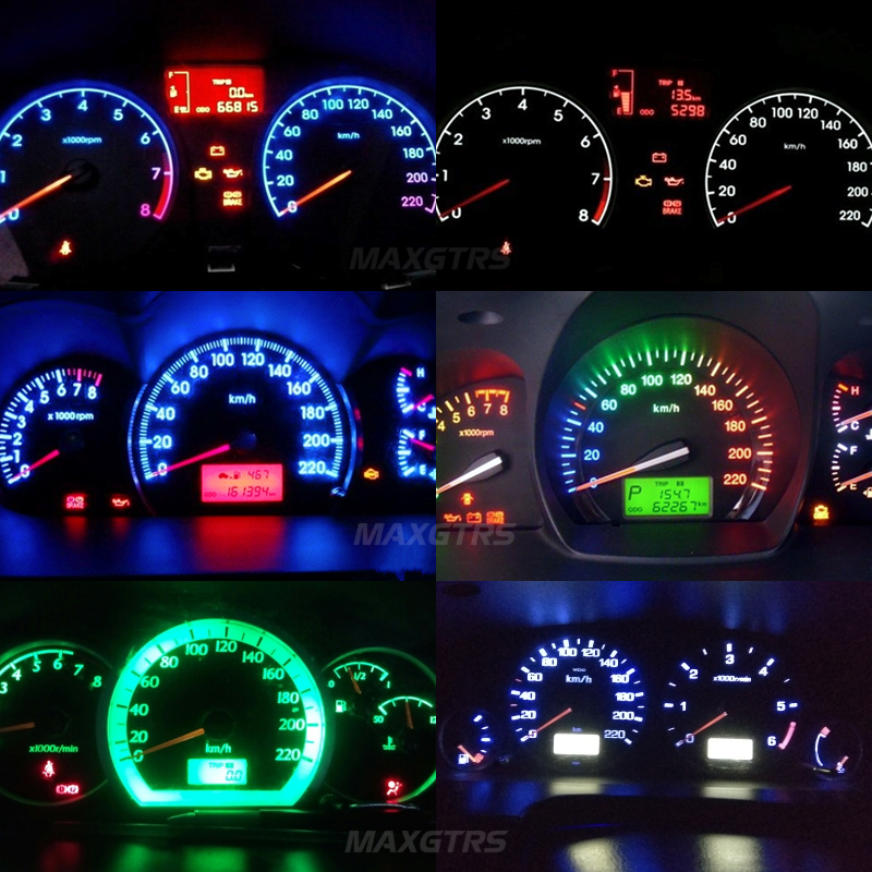 10Pcs T5 Led Bulb W3W W1.2W Led Canbus Car Interior Lights Dashboard warming indicator Wedge Auto Instrument Lamp 12V