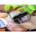 Cheap Price Free Shipping 2015 USA Hot Selling 8MM Black Pipe Doctor Who The Lord One Ring Mens' Tungsten Carbide Wedding Ring