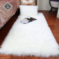 Plush soft European bedroom carpet imitation wool pad long hair bedside bay window cushion sofa cushion white red window carpet