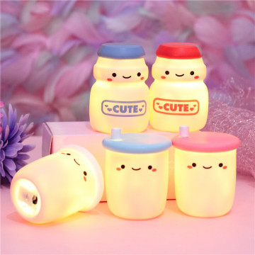 2020 LED Resin Night lamp decorate desk light battery cute Milk tea 7 Colourful Holiday Creative sleepping bulb for baby bedroom