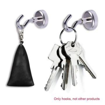 1pc Silver Household Magnetic Hook Metal Magnet Hook Magnet Hook Strong Hook