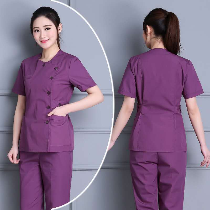 Length short-sleeved hospital operating room dental aesthetic uniform