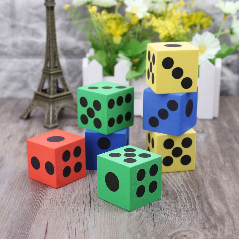 6pcs Math Toys Giant EVA Foam Dice Kid Educational Toys Party Game Dice