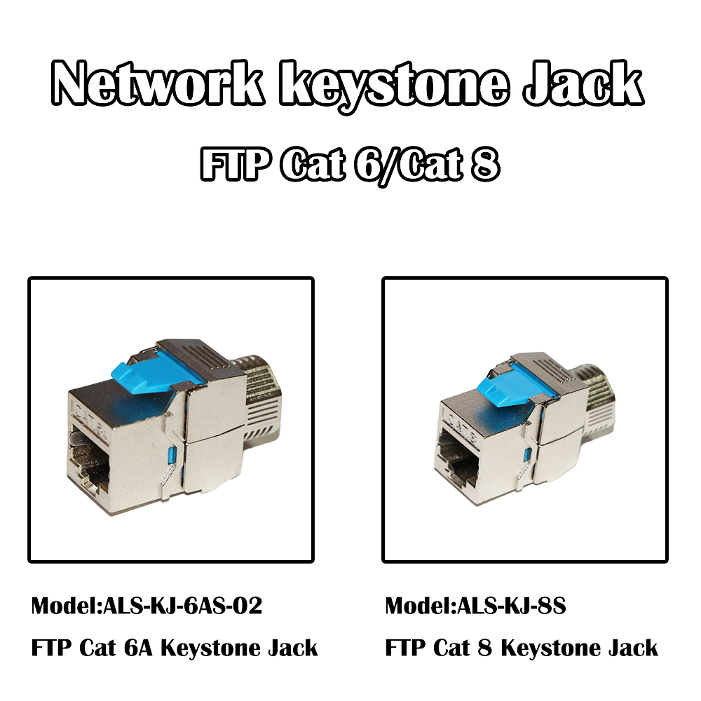 5/10/20/30/40/50 Pieces/lot FTP Cat 8/Cat 6A Networking Keystone Jack Fluke Tester Tools RJ 45 Port Ethernet Cables Patch Panel