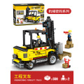 BLOCK City Engineering Bulldozer Crane Technic Car Truck Excavator Roller Building Blocks bricks Construction Toys