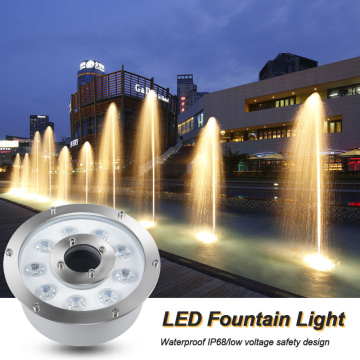 Led Fountain Lights aluminum alloy Underwater lights waterproof IP68 Pond Submersible pool lights Garden hotel LED spot lights