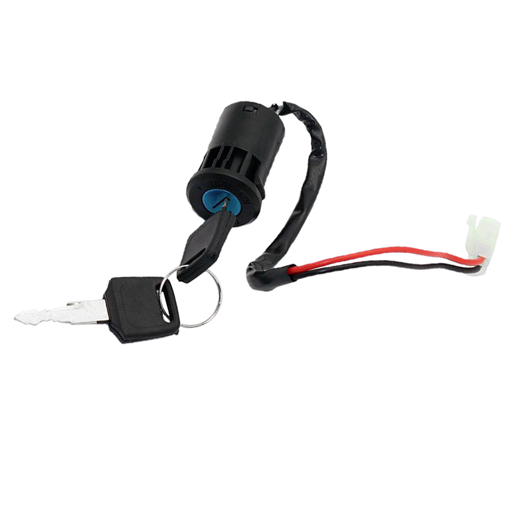 Ignition Key Switch 2 Wires for Electric Motorcycle Scooter ATV Moped Gokart