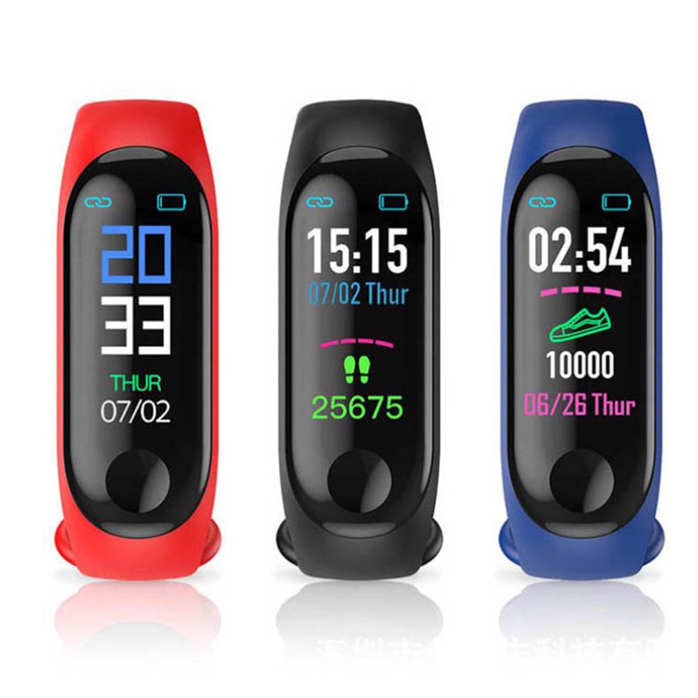 M3plus smart bracelet heart rate pedometer call reminder message push Neutral Silica gel Waterproof Sleep monitoring