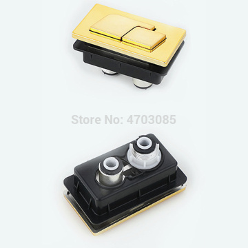 83X45mm Gold color Square Toilet double push button,Toilet water tank cover ABS plastic dual push button flush