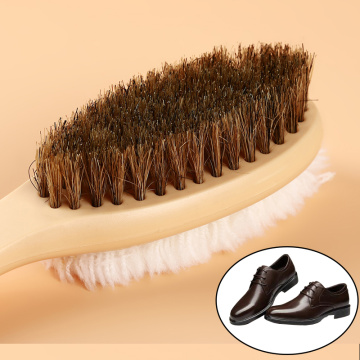 Useful 2 Side Shoe Brush And Rubber Home Suede Shoes Leather Shoes Polishing Brushes Boot Cleaner Cleaning Tool