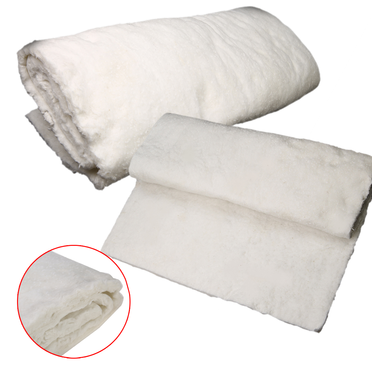 61x100cm White Ceramic Fiber Fabric High Temperature Resistant Thermal Insulation Cotton Refractory Fireproof Blanket DIY Cratfs
