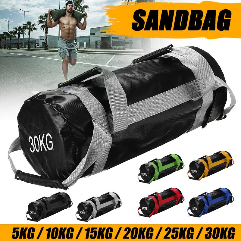 5-30KG Weight Lifting Double End Sandbag Boxing Fitness Workout Physical Training Exercises MMA Boxing Heavy Duty Power Bag