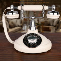 retro Landline Phone white made of ABS Antique fixed Telephone Old Corded redial for home office hotel bar reading room