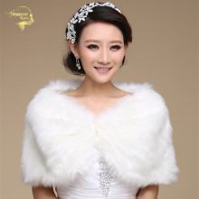 Wedding Bolero Outerwear Wedding Accessories Urged Wrap Bride Formal Winter Cape Bride Fur Shawl Wedding Jackets Wrap OJ00168