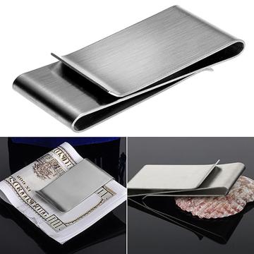 Money Clip Metal Stainless Steel Cash Clamp Holder Men Folder Card ID Case Clip Brand Card ID Case Wallet Purse Money Holder