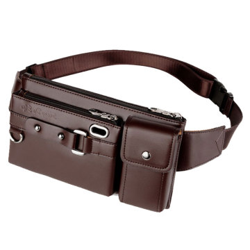 Men's Waist Bag Leather Multifunction Belt Bags for Men Outdoor Sports Man Crossbody Bag Cycling Fanny Packs Waterproof Bolsos