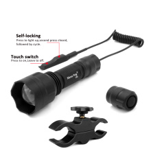 Manta ray C8s Zoom flashlight portable Torch CREE XP-L2 V5 Flash Light Hunting Camping Lamp with remote switch gun mount