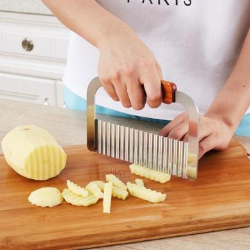 Vegetable Cutter Stainless Steel Potato Wavy Edged Cutter Knife Gadget Vegetable Fruit Potato Cutter Peeler Cooking Tools